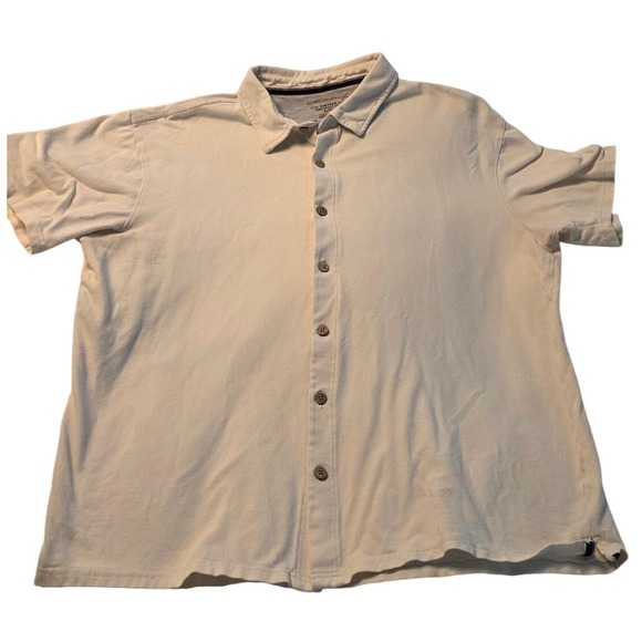 Weatherproof Other - Weatherproof Vintage Mens L G Short Sleeve Button Down Shirt Beige